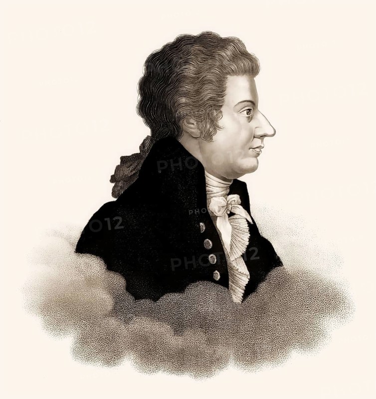 Wolfgang Amadeus Mozart, 1756 – 1791, composer of classical music, First Viennese School, digitally edited