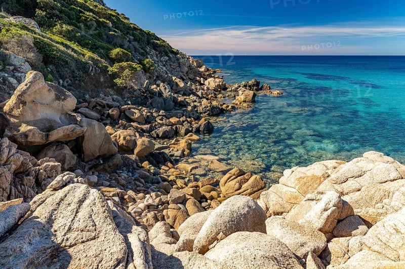 Rock formation on the coast of Tizzano, Sartene, Corsica, France