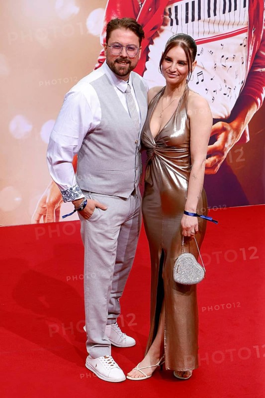 Felix von Jascheroff and Alexandra-Sophie Winterberg at the world premiere of the movie Michael on Uber Platz in Berlin on 10.04.2026