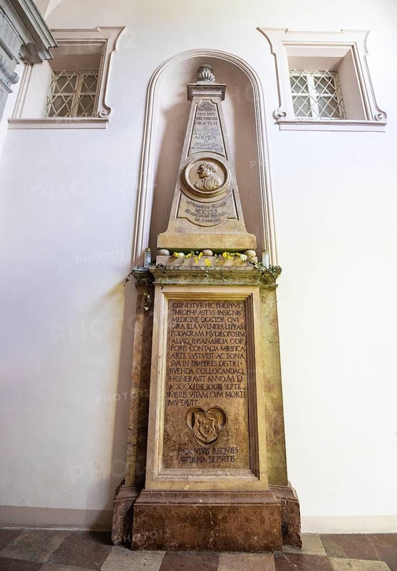 Tomb of Paracelsus, Theophrastus Bombast von Hohenhelm, Sebastian Cemetery, Church of Saint Sebastian, Salzburg, Austria