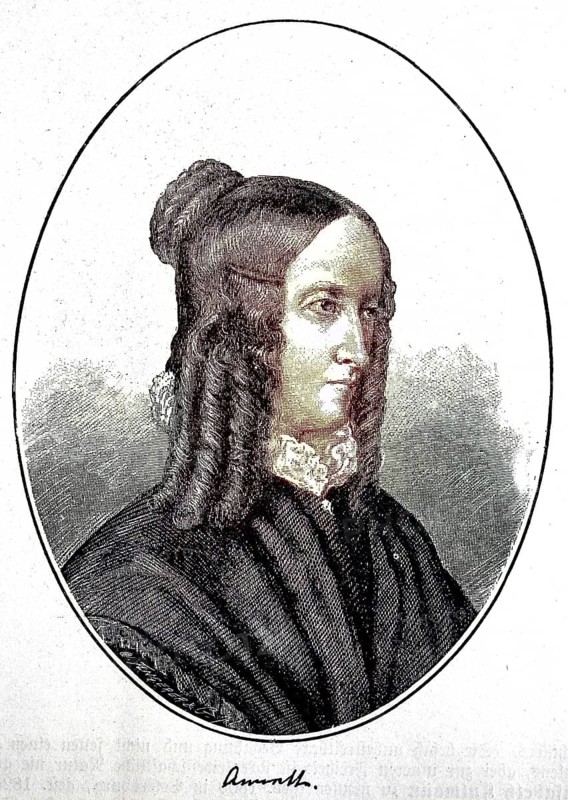 Annette von Droste-Hülshoff, 12 January 1797, 24 May 1848, was a German writer and composer, digital reproduction of an original from the 19th century, original date unknown