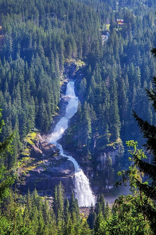 Krimml Waterfalls, the highest in Austria with a drop of 385 metres, Krimml, Krimml Achental, Hohe Tauern National Park, Pinzgau, Salzburg province, Austria
