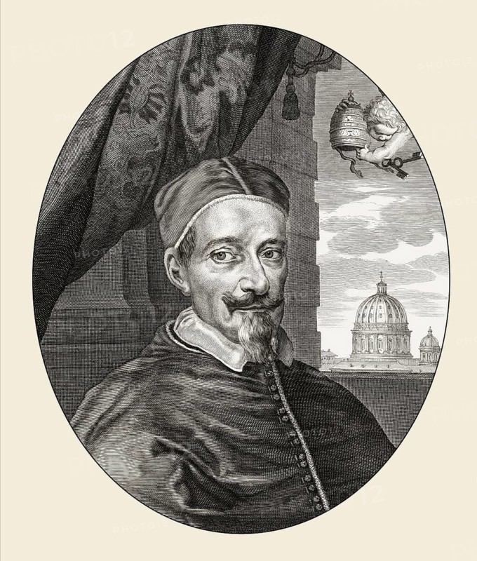 Pope Alexander VII, Alessandro VII, Alexandre VII, Alejandro VII, born Fabio Chigi, 1599 – 1667, ruler of the Papal States from 1655 until his death in 1667, digitally edited