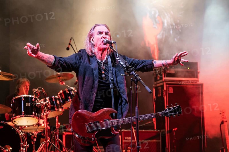 JAROCIN, POLAND - JULY 18, 2025: Jarocin Festival 2025 with rock music. Vocal Justin Sullivan during concert band New Model Army