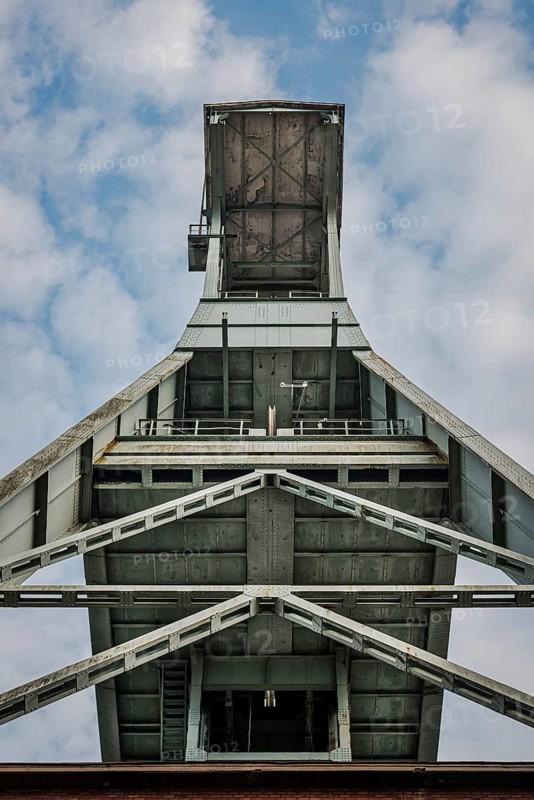 Ewald colliery, winding tower, industrial monument, coal, mining, industry, history, Herten, Germany