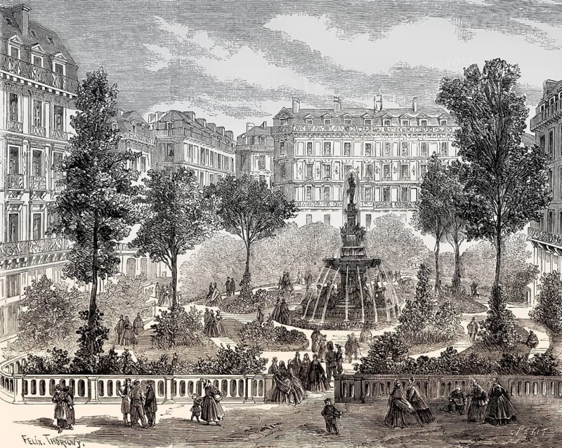 The Square Montholon, Paris, France, 1863