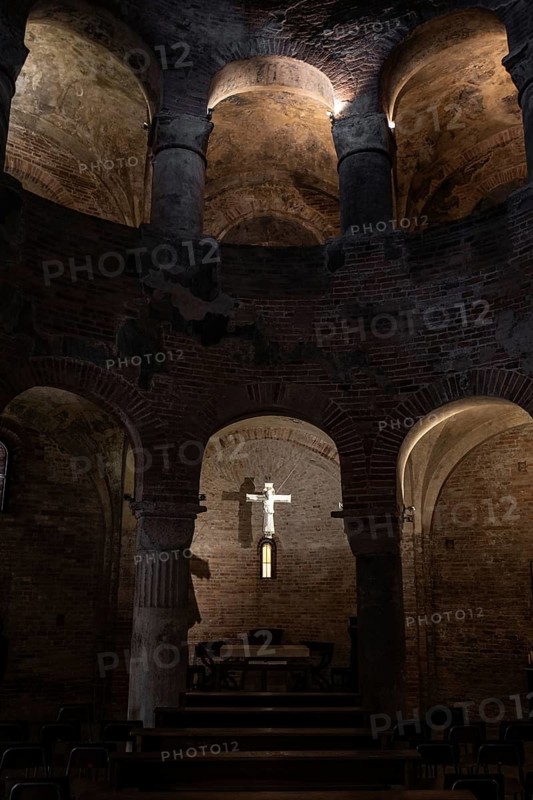 Interior of the Rotonda di San Lorenzo, Mantua, Italy