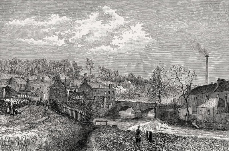 Lasswade, a suburb of Edinburgh, Scotland, 19th century
