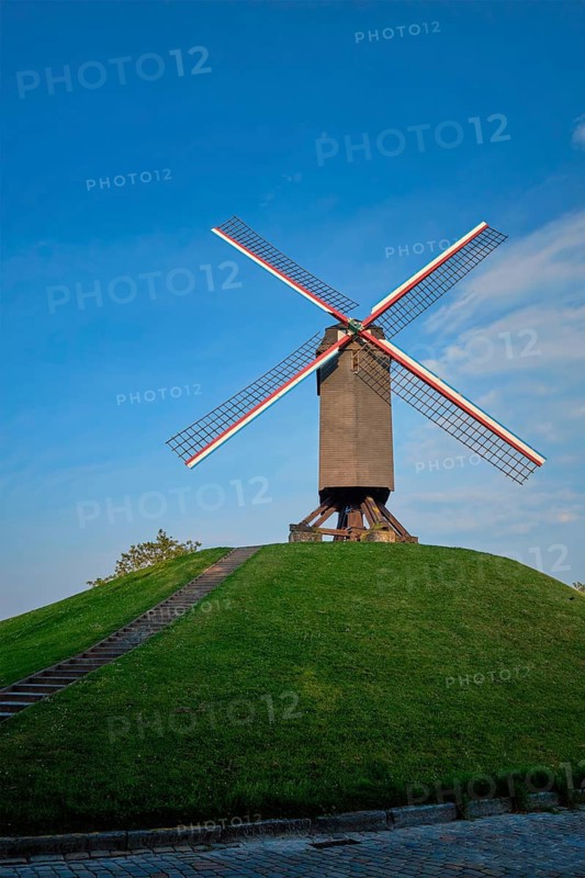 Sint-Janshuismolen Sint-Janshuis Mill windmill in Bruges, Belgium