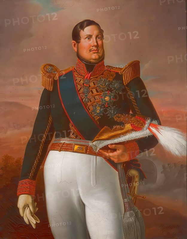 Ferdinand II. Charles (born 12 January 1810 in Palermo, died 22 May 1859 in Caserta) from the House of Bourbon was King of both Sicilies, reproduction from a model of the time, historical, digitally enhanced
