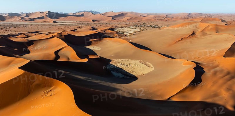 Aerial view, Dramatic sand dunes in the Namib Desert, Namib Naukluft Park, Namibia