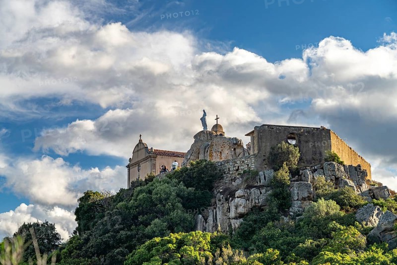 The Notre Dame de la Serra pilgrimage chapel in Calvi, Balagne, Corsica, France