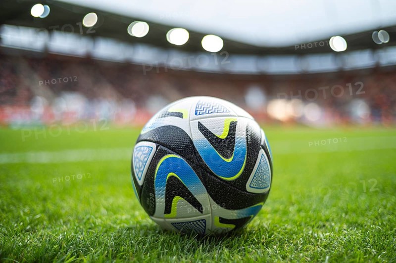LUBIN, POLAND - OCTOBER 29, 2023: Football match Polish PKO Ekstraklasa between KGHM Zaglebie Lubin vs Radomiak Radom 2:3. Ball on the grass