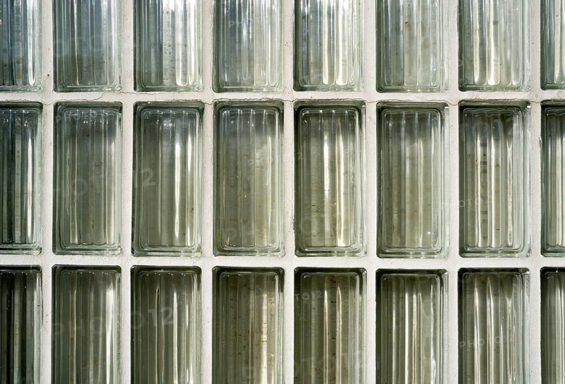 Glass blocks closeup