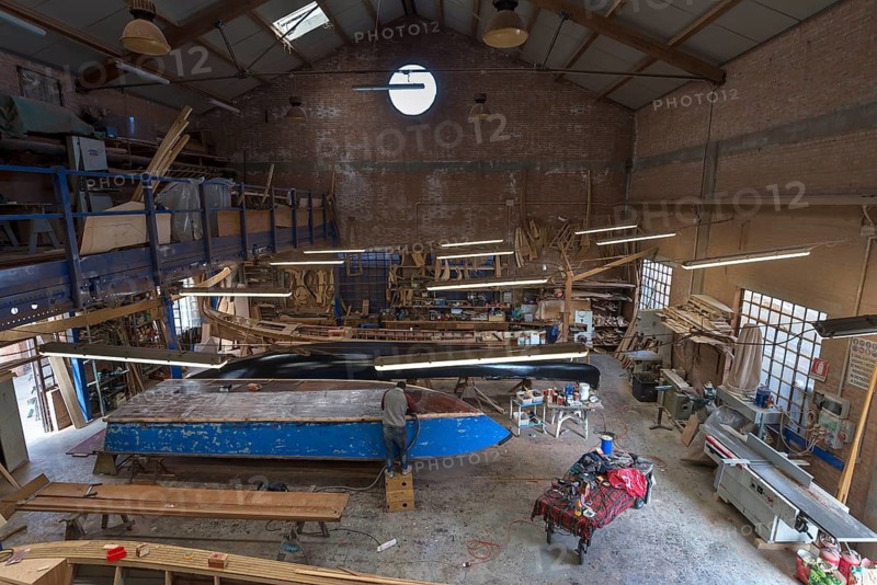 View of a shipyard on the island of Giudecca, Veneto, Italy