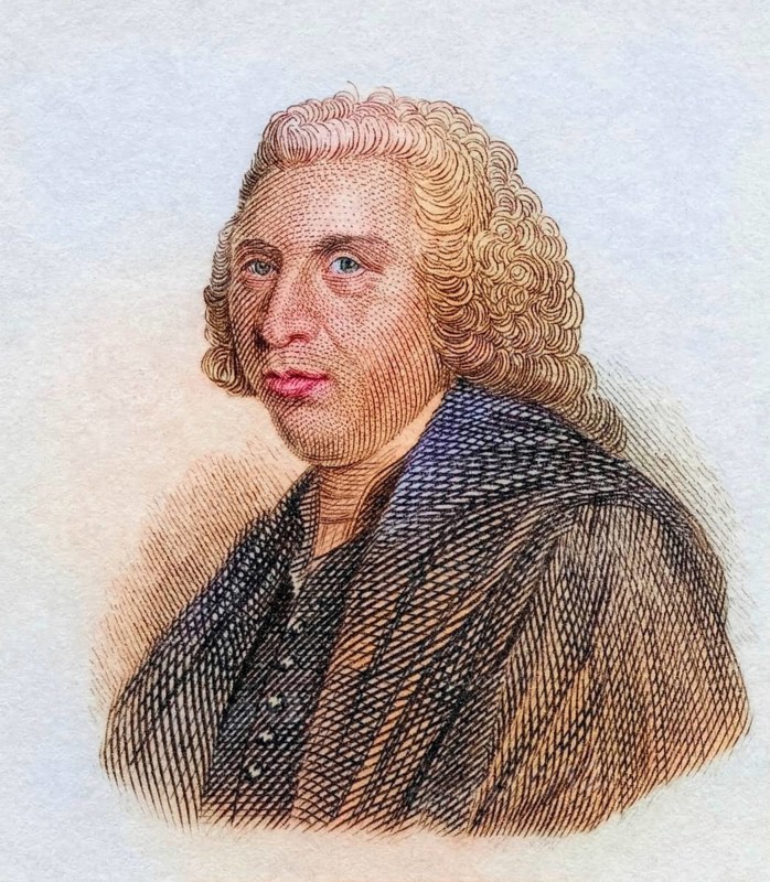 Hugh Blair, (born 7 April 1718, died 27 December 1800) was a Scottish clergyman, writer and rhetorician. He is considered one of the most influential authors of the Scottish Enlightenment, coloured woodcut from Crabbe's Historical Dictionary from 1825, Historical, digital reproduction