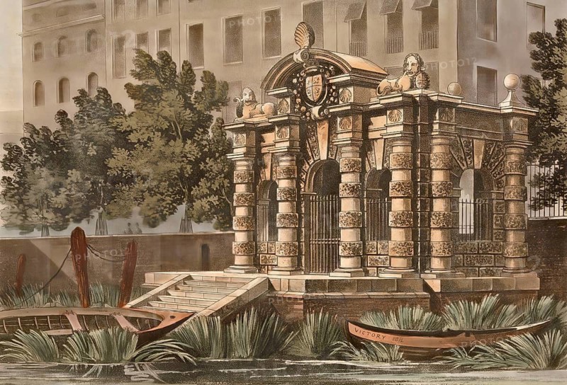 Buckingham Stairs Water Gate, 1816, Buckingham Palace, London, England, United Kingdom