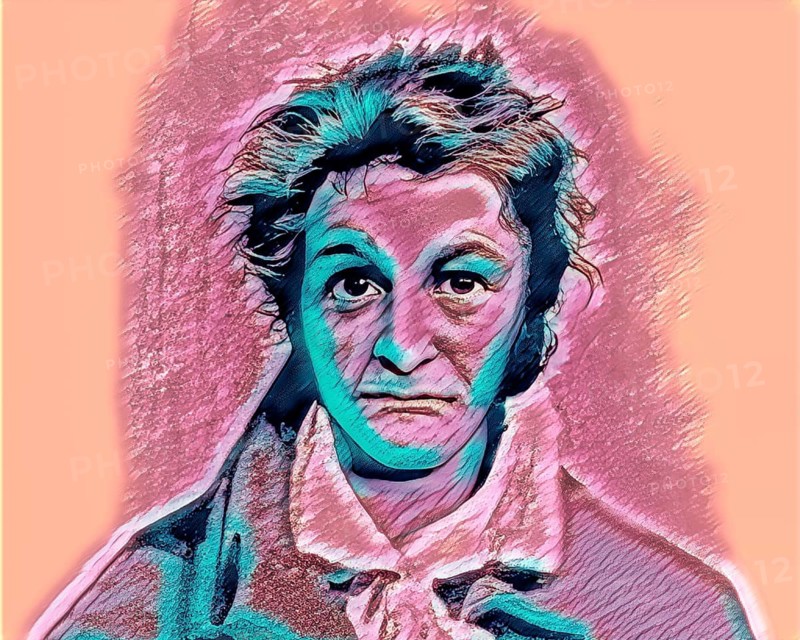 Ernst Theodor Amadeus Hoffmann, or E. T. A. Hoffmann, 1776 - 1822, German Romantic author of fantasy and horror, jurist, composer, music critic, and caricaturist, digitally edited