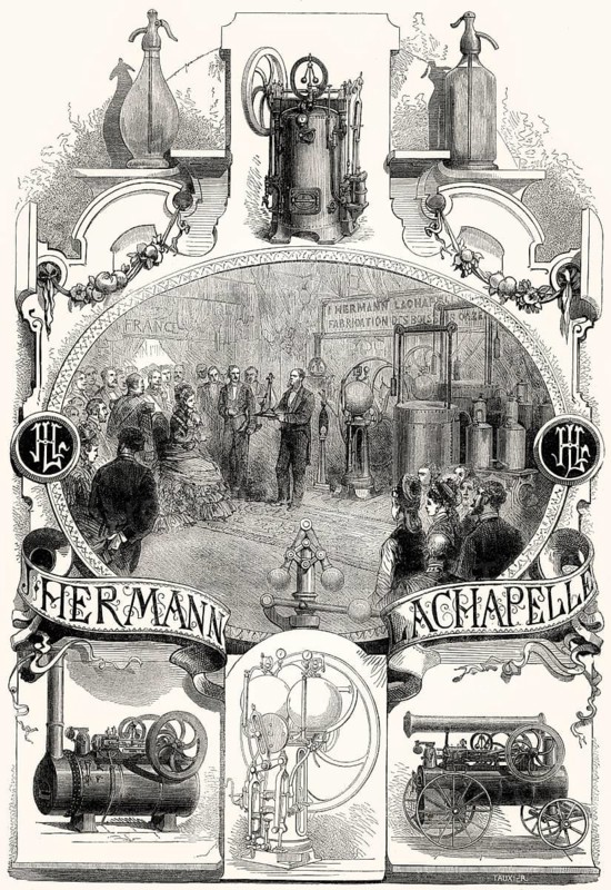 Machines by Hermann-Lachapelle, International Congress of Hygiene and Life-Saving Equipment, Brussels, 1876