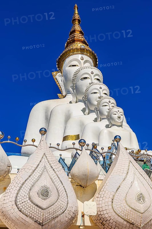 Five-headed Buddha statue, Wat Phra That Sorn Kaew Buddhist temple complex, Phetchabun province, Thailand