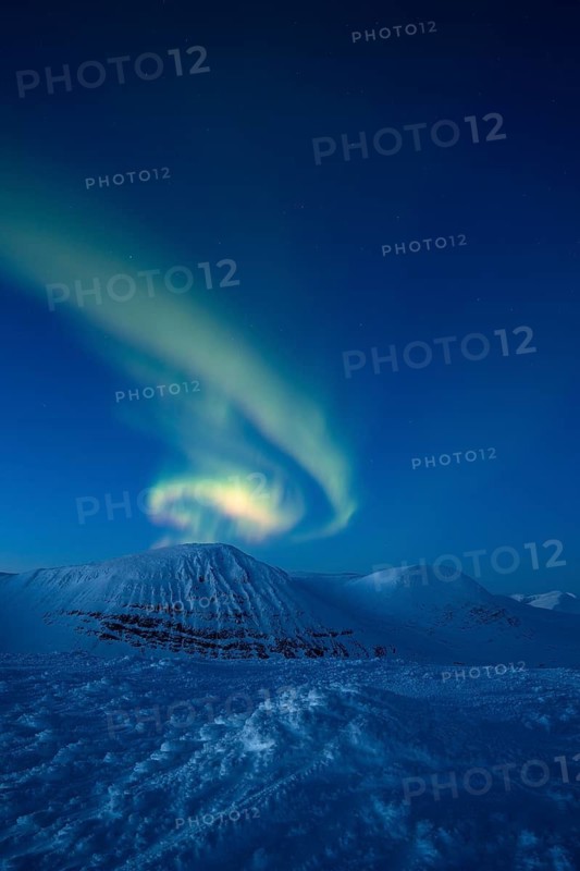 Northern Lights (Aurora borealis), Stora Sjöfallet National Park, Laponia World Heritage Site, Norrbotten, Lapland, Sweden, April 2021