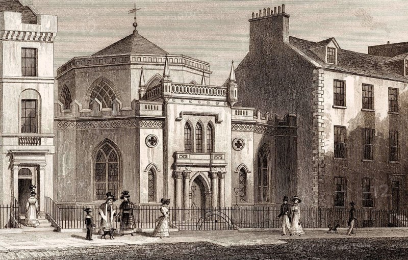 St George's Chapel, York Place, Edinburgh, Scotland, 19th century, from Modern Athens by Th. H. Shepherd