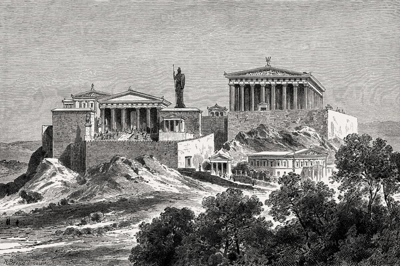 Reconstruction of the Acropolis of Athens, Greece