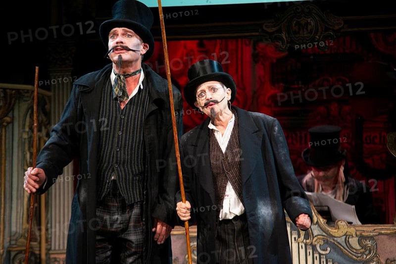 Katharina Thalbach, Pierre Besson, Wilhelm bush: Sauerkohl & Misetaten, photo sample on 14.01.2026 in the comedy Am Kurfürstendamm in Ernst-Reuter-Saal, Berlin, premiered on 20.01.2026