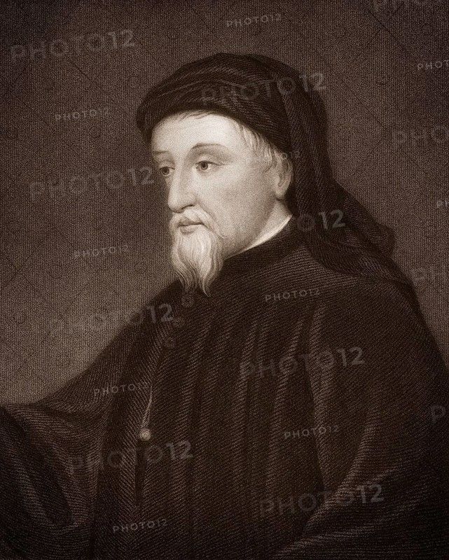 Geoffrey Chaucer, ca. 1343 - 1400, the greatest English poet of the Middle Ages
