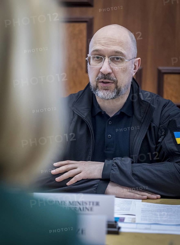 Svenja Schulze (SPD), Federal Minister for Economic Cooperation and Development, pictured during her trip to Ukraine. Here a meeting with Prime Minister Denys Schmyhal. 'Photographed on behalf of the Federal Ministry for Economic Cooperation and Development'