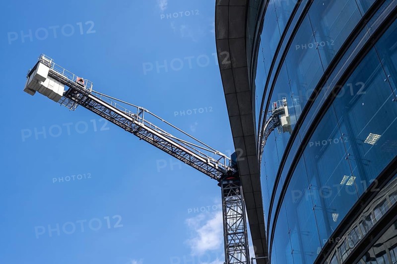 Construction crane on a new construction project in Friedrichstraße, Berlin, Germany