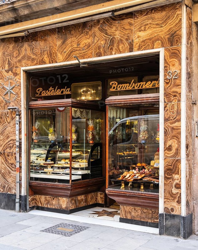 Old bakery in the El Raval neighbourhood of Barcelona, Spain