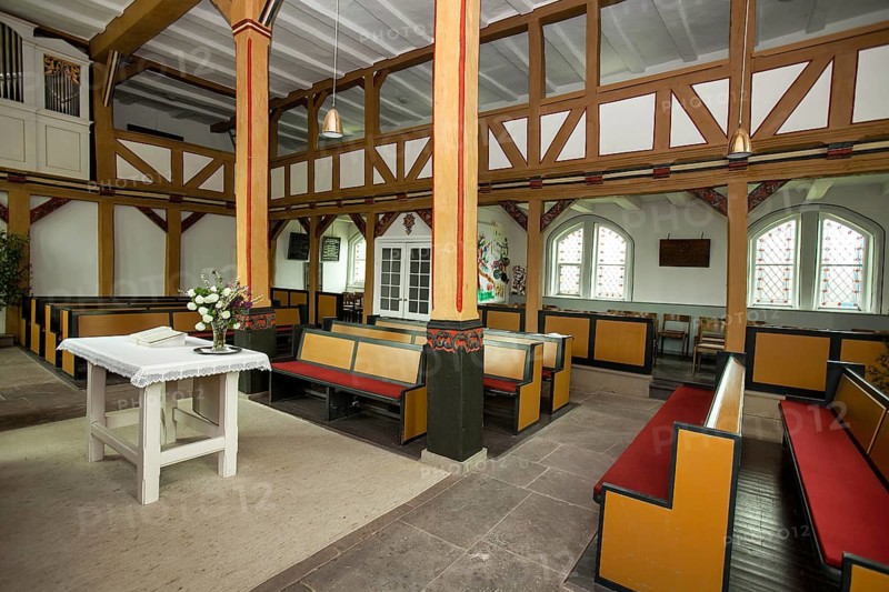 Huguenot church Carlsdorf, Schöneberg, Hofgeismar, Weserbergland, Hesse, Germany