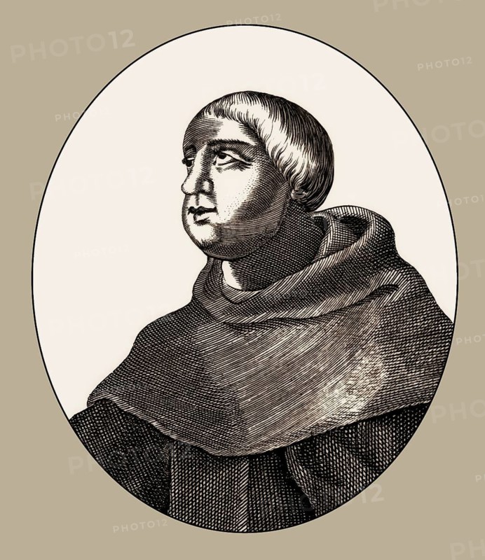 Thomas Aquinas, Thomas von Aquin, Tommaso d'Aquino, c.?1225 – 1274, Italian Dominican friar and priest, philosopher, theologian, and a jurist in the tradition of scholasticism, digitally edited