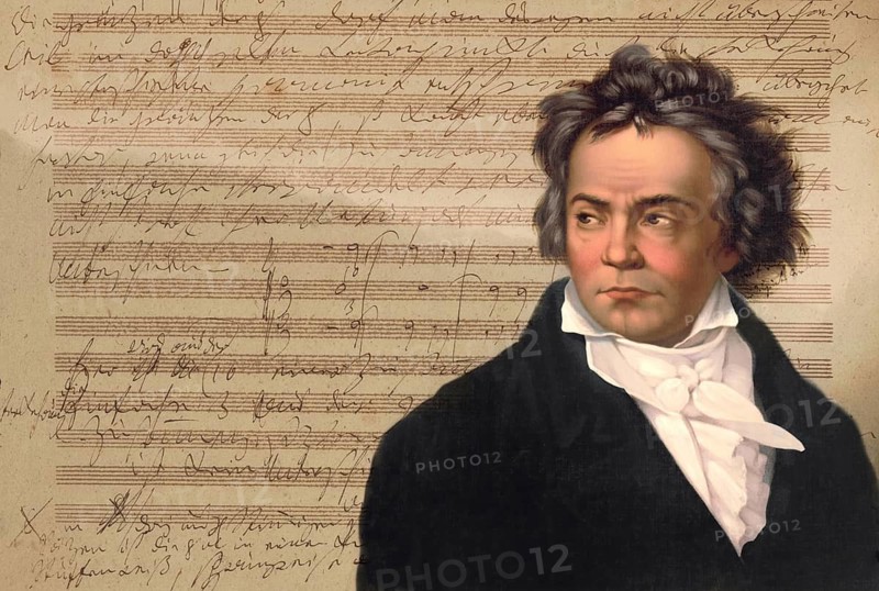 Ludwig van Beethoven, 1770 -1827, German composer, digitally altered