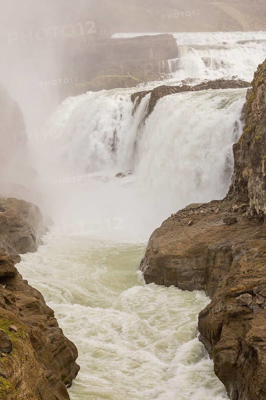 Gullfoss waterfall. A waterfall located in the canyon of the Hvítá river in southwest Iceland