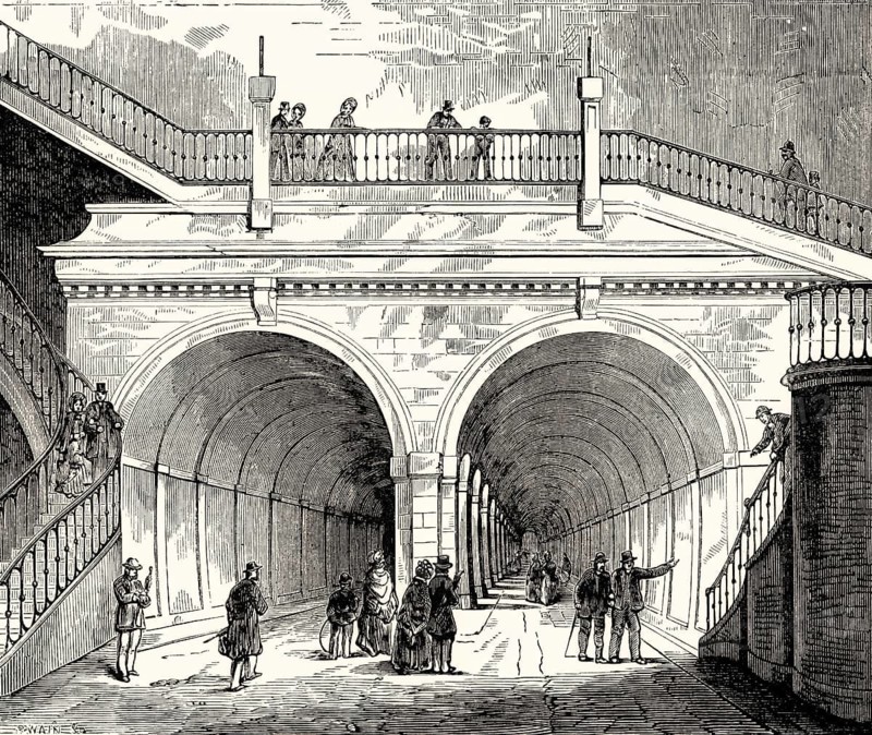 Construction of the Thames Tunnel, London, 1843