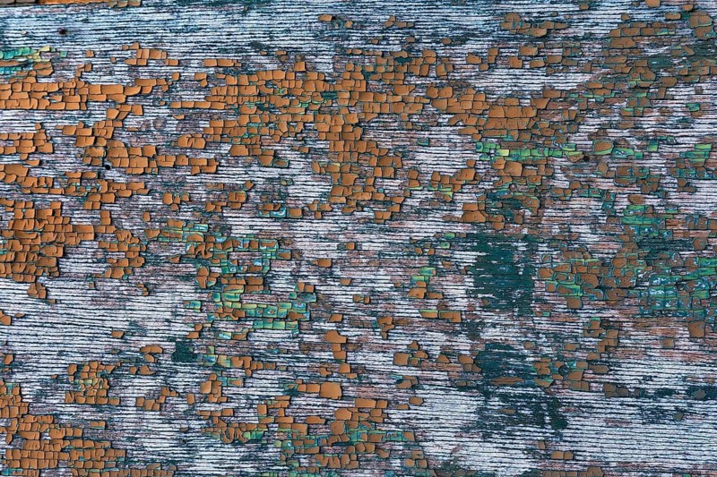 Peeled paint on wood, Venice, Italy