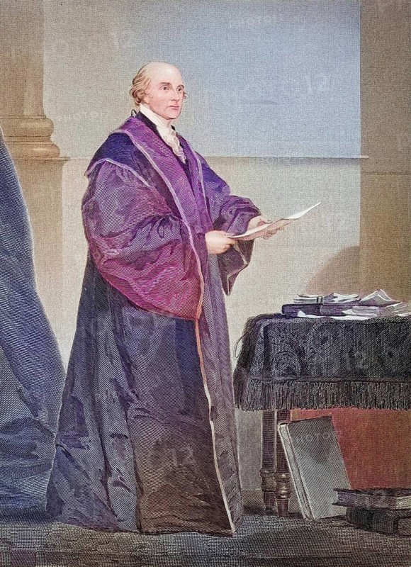 John Jay 1745, 1829, U, S, Jurist and first Chief Justice of the Supreme Court of the United States, After a painting by Alonzo Chappel, Historical, digitally restored reproduction from a 19th century original, Record date not stated