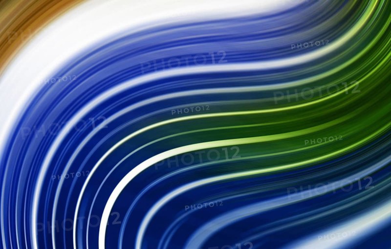 A vivid abstract image capturing flowing waves of green and blue, ideal for backgrounds or creative projects