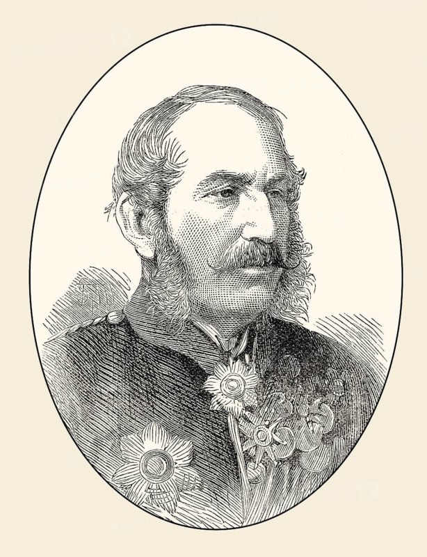 General Sir Arthur Cunynghame, 1812-1884, military commander in Africa, From British Battles on Land and Sea, by James Grant