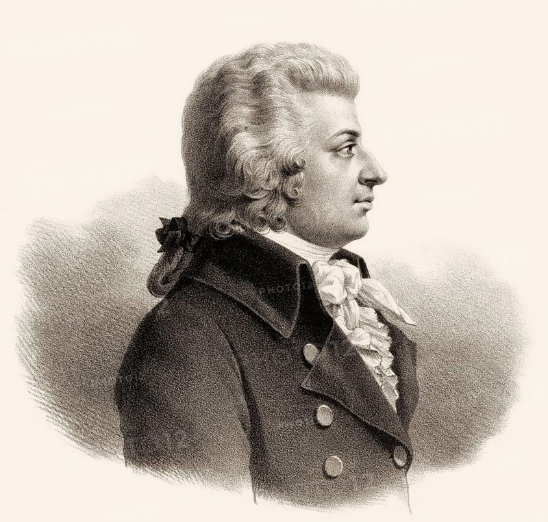 Wolfgang Amadeus Mozart, 1756 – 1791, composer of classical music, First Viennese School, digitally edited