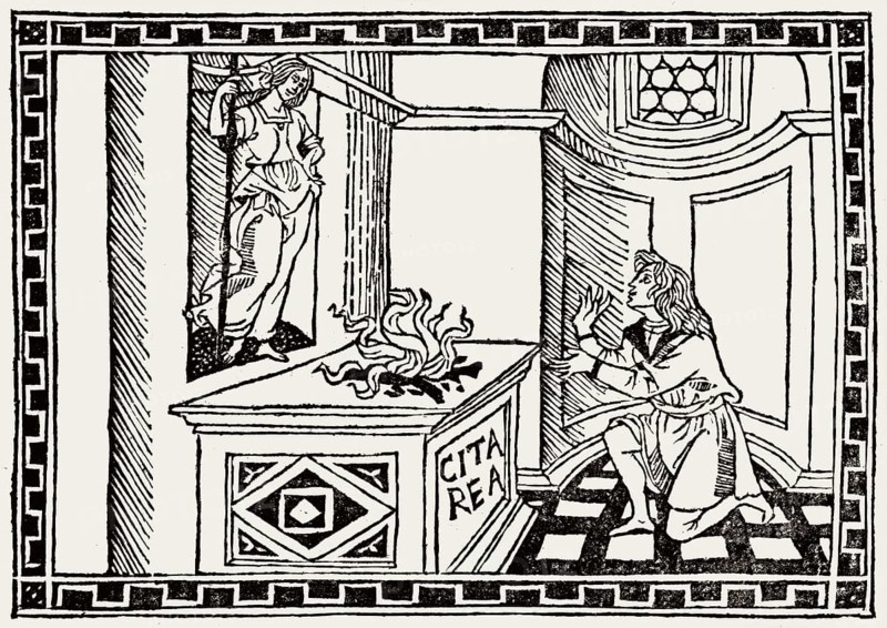 Illustration from „La Giostra di Giuliano de Medici“ by Angelo Poliziano, ca. 1495–1500