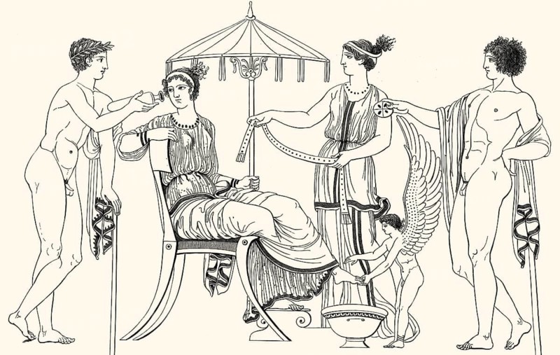 Decorating the bride in ancient Greece