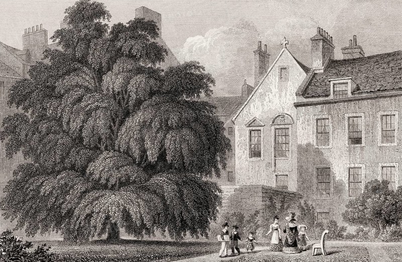 The Levee Room in Regent Murray's House, Edinburgh, Scotland, 19th century, from Modern Athens by Th. H. Shepherd