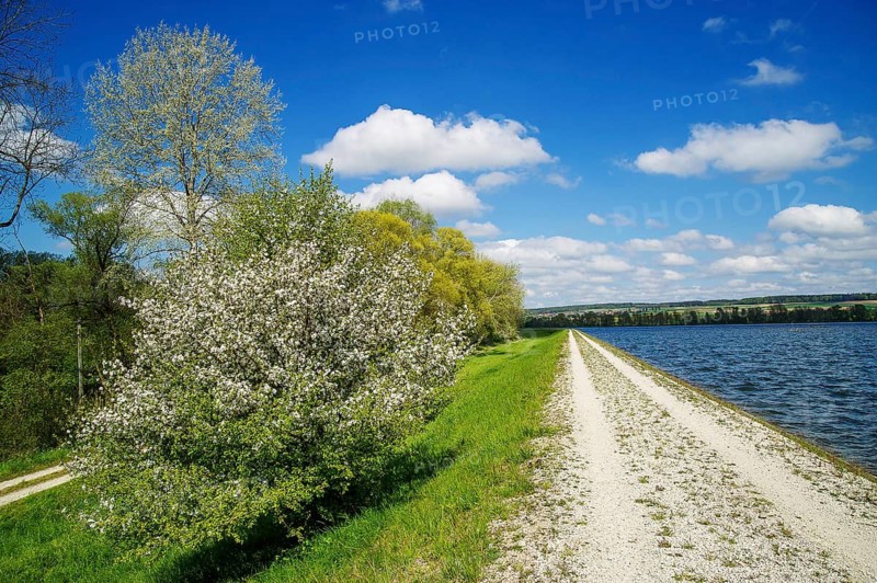 Stausee Bertoldsheim in Bayern, Bertoldsheim, Bavaria, Federal Republic of Germany