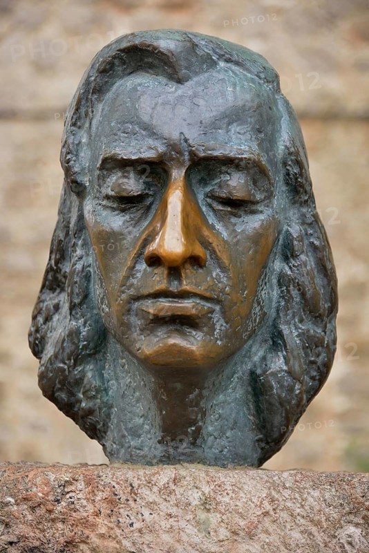 Bust of the Polish composer Frederic Chopin, Valldemossa, Majorca, Balearic Islands, Spain