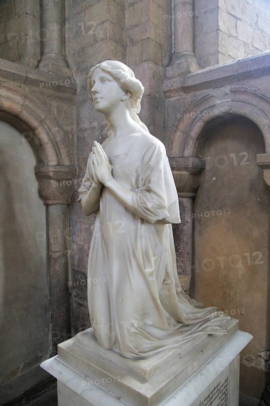 Violet Vaughan Morgan monument by Derwent Wood 1921, Norwich cathedral church, Norfolk, England, UK
