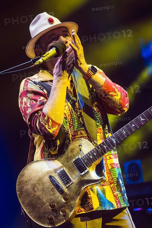Carlos Santana, singer and guitarist of Santana live on Oneness Tour 2025 at the Uber Arena in Berlin on 13 June 2025