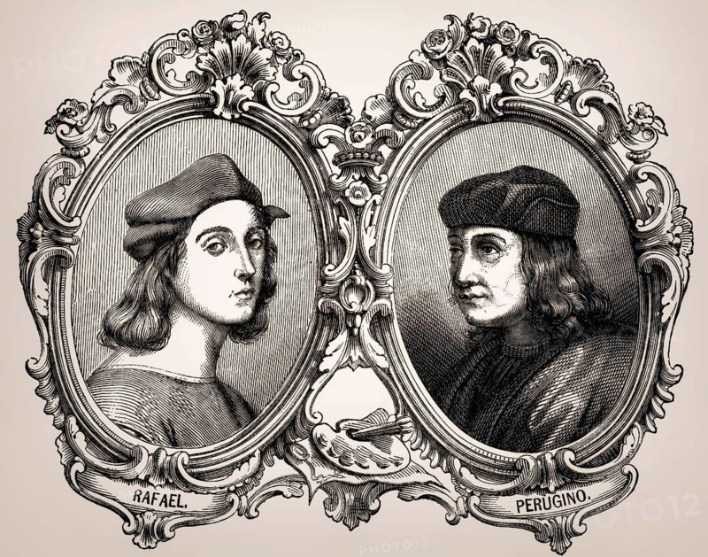 Raffael da Urbino and his teacher Pietro Perugino, Italian painters